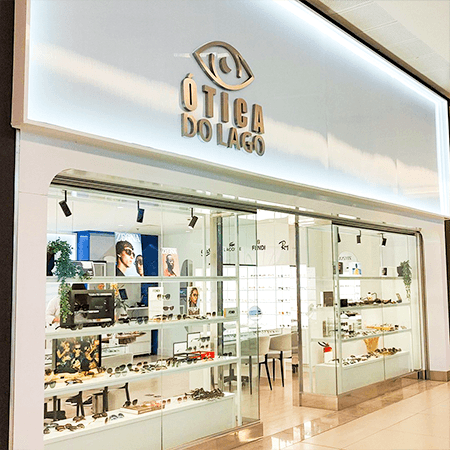 Logo da loja ótica do lago